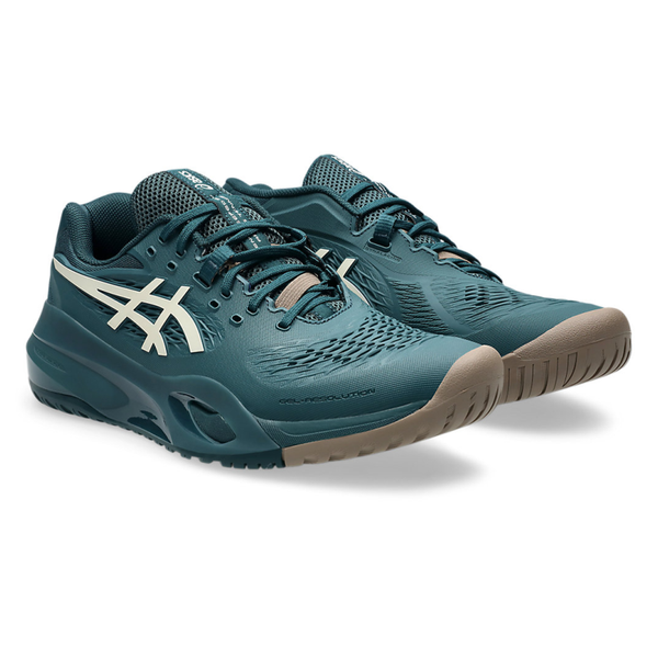 Asics Gel-Resolution X Saxon Green & Birch Men's Tennis Shoes