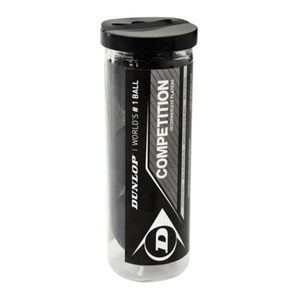 Dunlop Competition Squash Balls Tube of 3