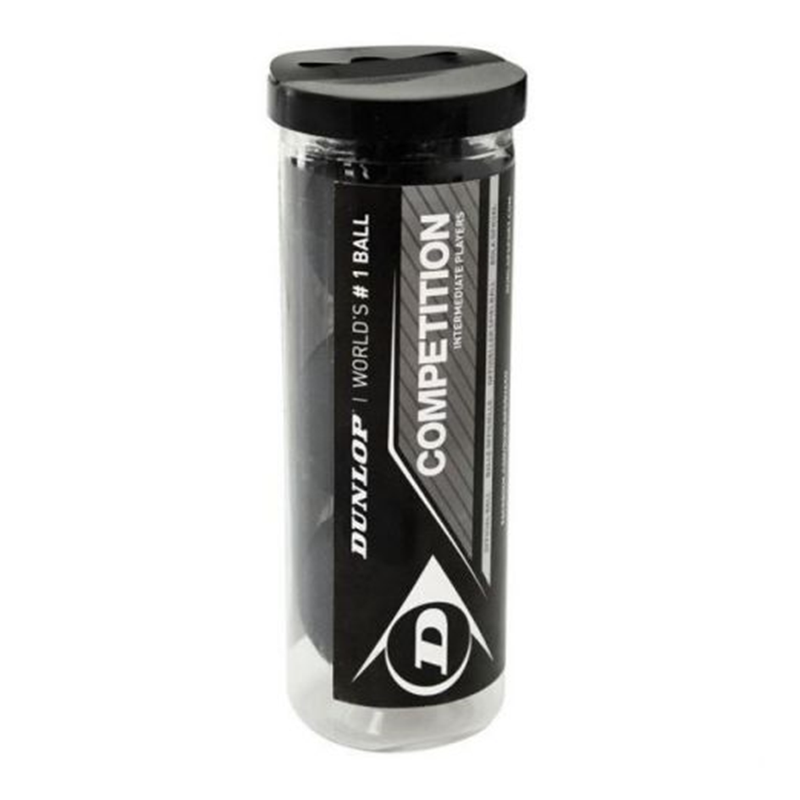 Dunlop Competition Squash Balls Tube of 3