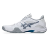 Asics Blade FF 2 Men's White & Mako Blue Indoor Court Shoes Side 2