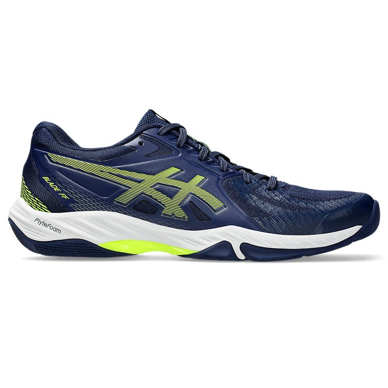 Asics Blade FF Men's Blue Expanse & Safety Yellow Indoor Court Shoes Side 2