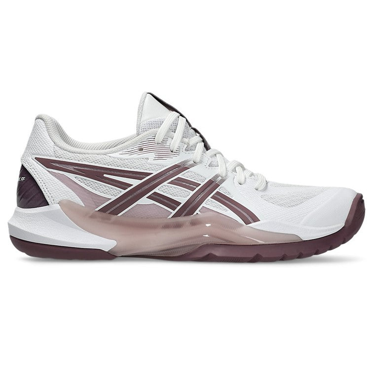 Asics Powerbreak FF White & Dusty Mauve Women's Indoor Court Shoes Side 1