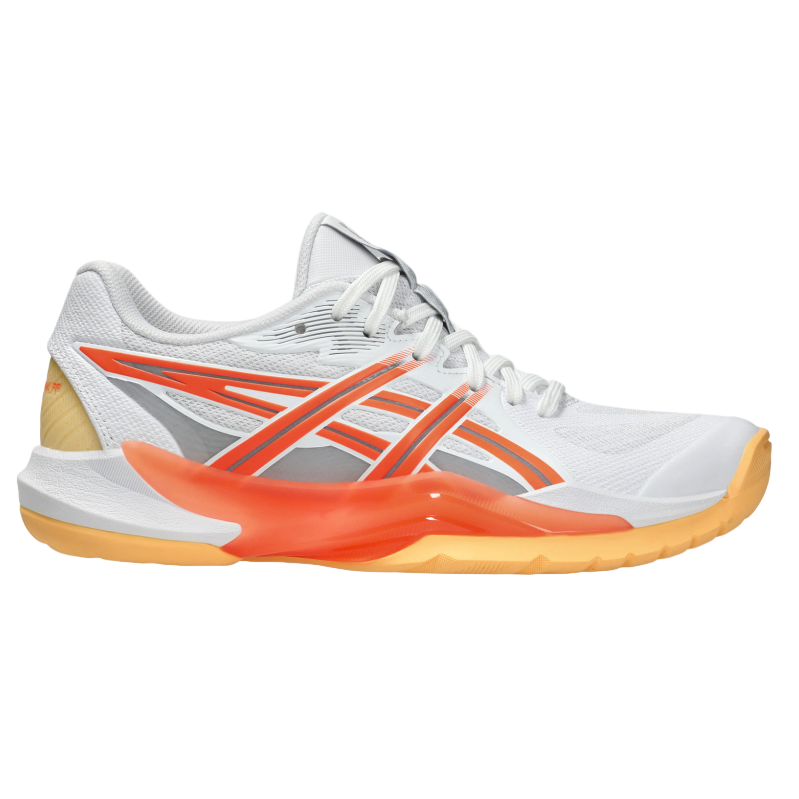 Asics Powerbreak FF White & Vivid Coral Women's Indoor Court Shoes