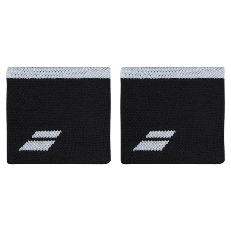 Babolat Logo Black & White Wristband (2-Pack)