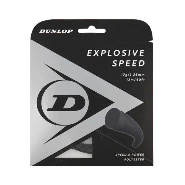 Dunlop Explosive Speed 17G Tennis String Set Black