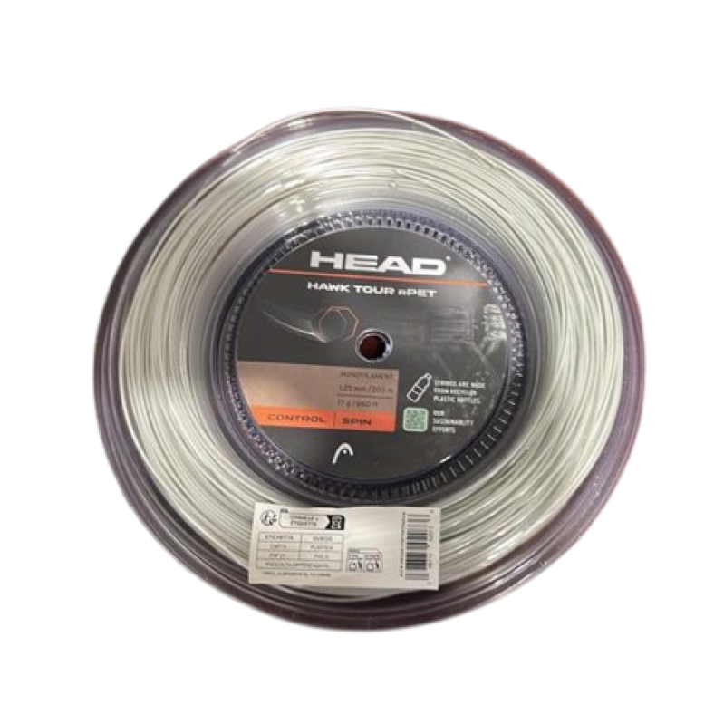 HEAD Hawk Tour rPET 17G Natural Tennis String 200m Reel