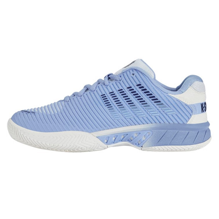 K-Swiss Hypercourt Express 2 Bright White, Open Air, & Estate Blue Women's Tennis Shoes Side