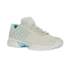 K-Swiss Hypercourt Express 2 Vaporous Gray White Blue Glow Women's Tennis Shoes Angle
