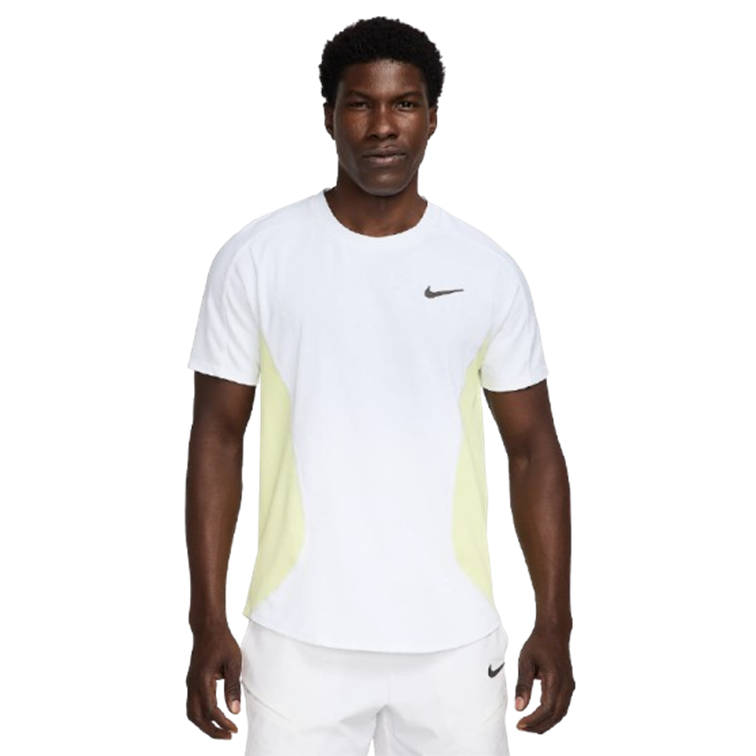 NikeCourt Dri-FIT Advantage Slam Luminous Green & Medium Ash Men's Tennis Top Back