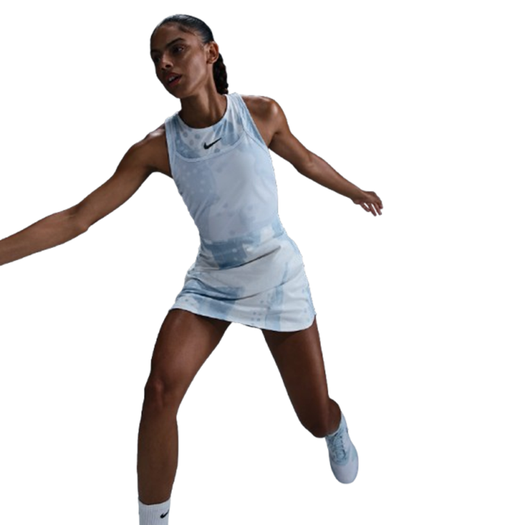 NikeCourt Dri-FIT Slam Printed White, Grey, High Voltage, and Medium A Control the 'T' Sports NikeCourt Dri-FIT Slam Printed White, Grey, High Voltage, and Medium A Control the 'T' Sports