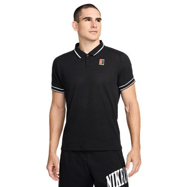 Nike Black &amp; White Heritage Polo Front