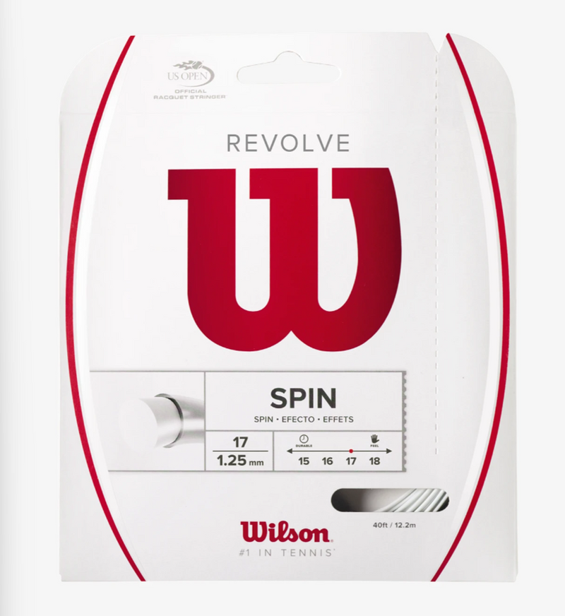 Wilson Revolve 17G White Tennis String Set