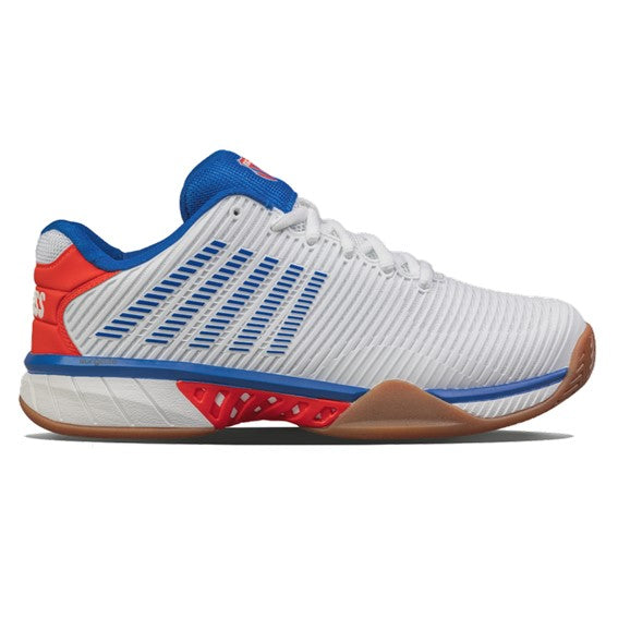 K-Swiss Hypercourt Express 2 White & Red Indoor Court Shoes Side