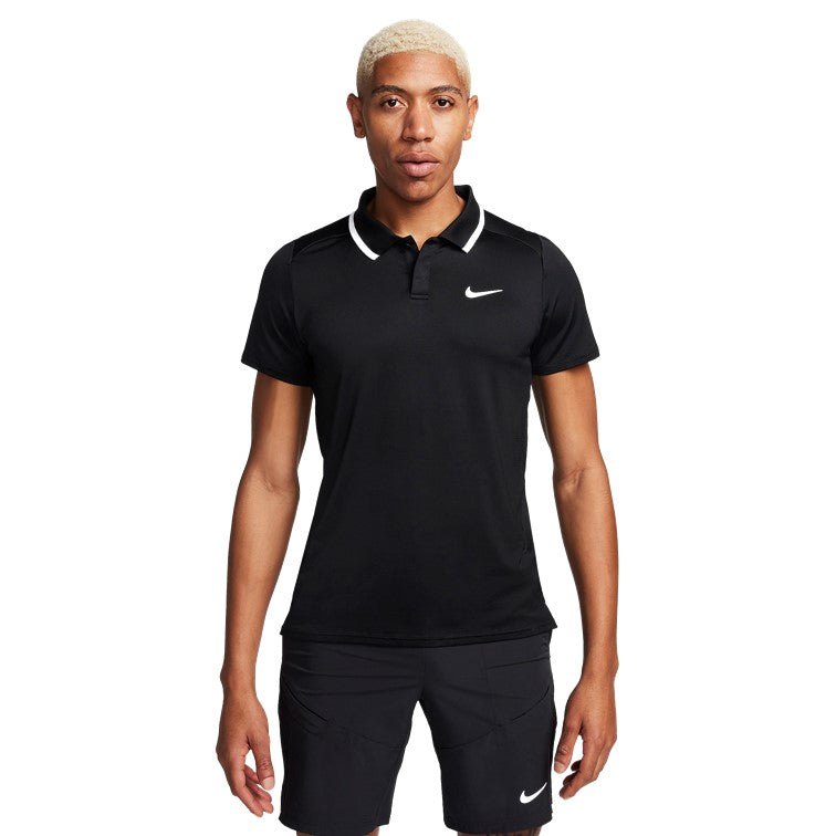 NikeCourt Dri-FIT Advantage Men's Black & White Polo