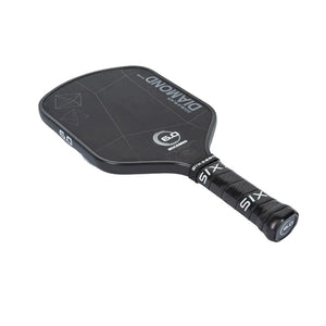 Six Zero Double Black Diamond Control Black & White 14mm Pickleball Paddle