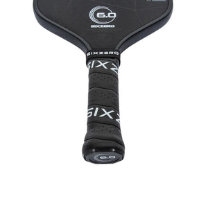 Six Zero Double Black Diamond Control Black & White 14mm Pickleball Paddle