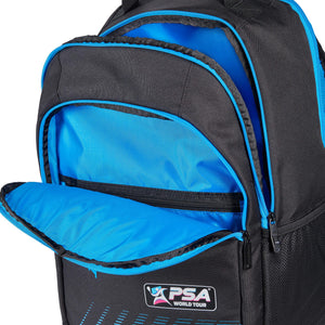 Dunlop PSA Squash Backpack/Black and Blue - Pocket