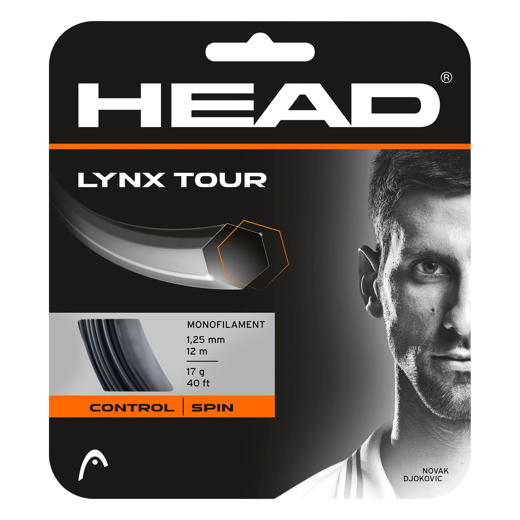 Head Lynx Tour 17 Gauge Black Tennis String Set
