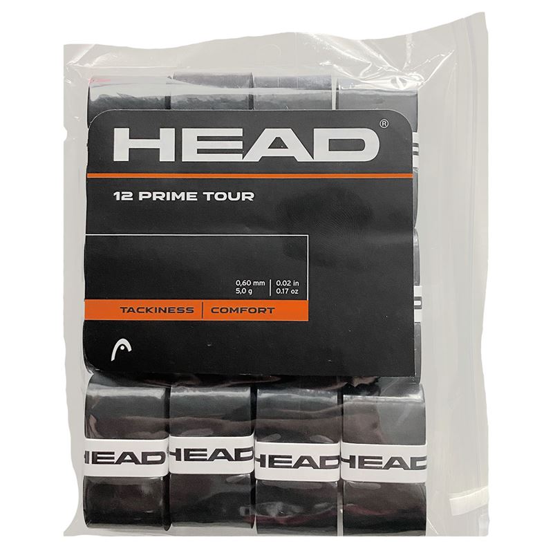 Head Prime Tour Overgrip Black 12 Pack