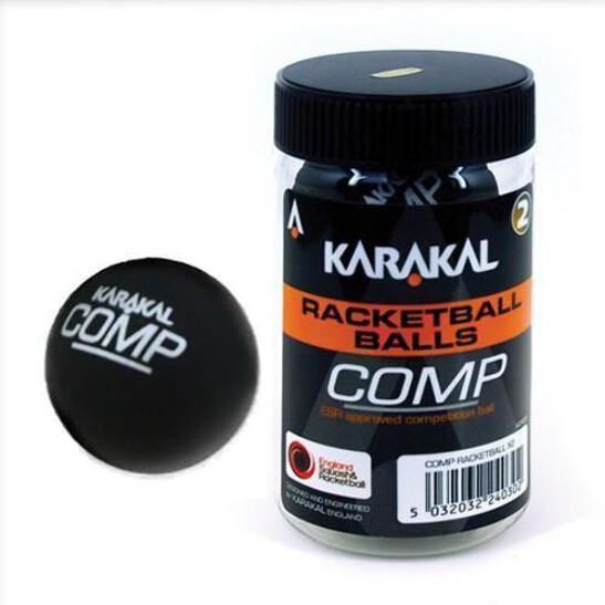 Karakal Twin Pack of Squash57 Balls - Black