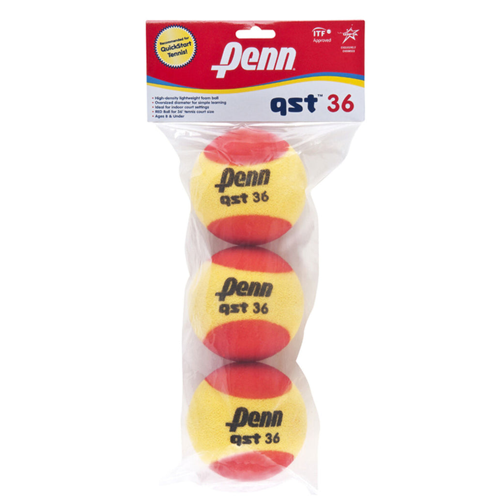Penn QST 36 Foam Pack of 3 Tennis Balls
