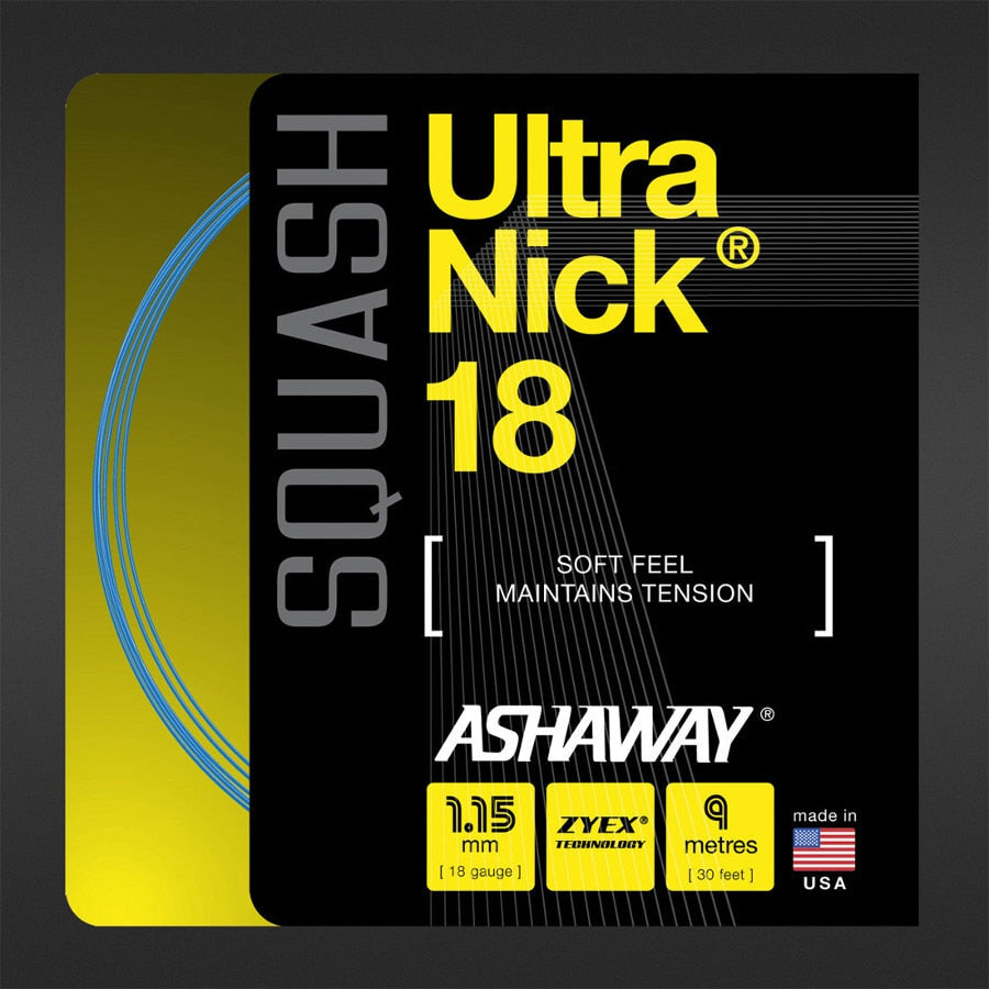 Ashaway UltraNick 18 30' Set Squash String Blue