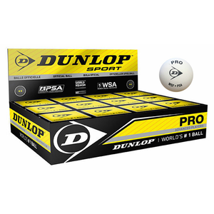 Dunlop Pro Championship White Squash Ball (Box of 12)