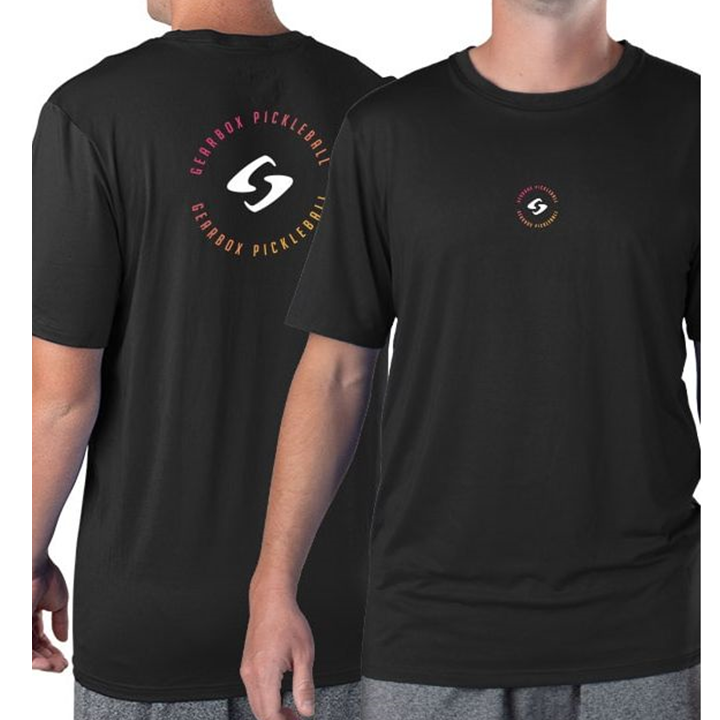 Gearbox Whirl Performance Men's Black T-Shirt