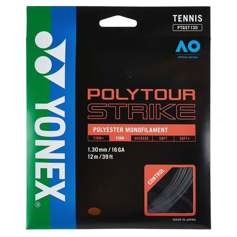 Yonex Poly Tour Strike 16g Iron Grey Tennis String Set