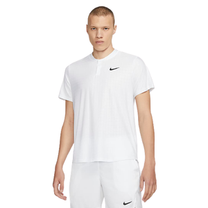 NikeCourt Dri-FIT Advantage White & Black Polo Front
