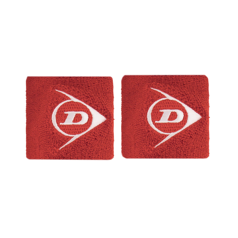 Dunlop Short Wristbands Red 2-Pack