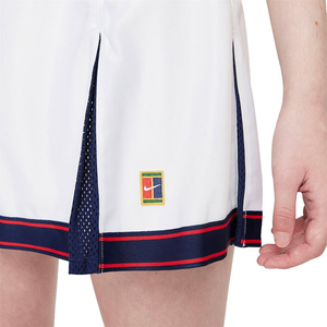 NikeCourt Dri-FIT Slam White Women's Tennis Skirt Close up
