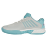 K-Swiss Hypercourt Express 2 Brilliant White, Angel Blue, and Sheer Lilac Women's Tennis Shoes