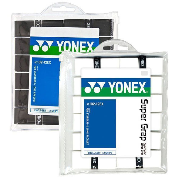 Yonex Super GRAP Tennis Overgrip - 12 Pack, Tacky Feel, Sweat Absorbent, Improves Control & Comfort