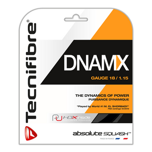 Tecnifibre DNAMX 18 guage / 1.15mm Black Squash String 9.7m Package