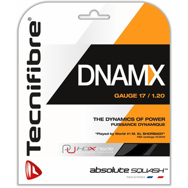 Tecnifibre DNAMX 17 guage / 1.20mm Black Squash String 9.7m Package