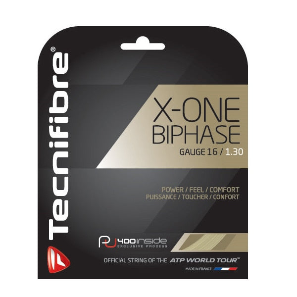 Tecnifibre X-ONE BIPHASE 16g/1.30mm Multifilament Tennis String Set - Natural