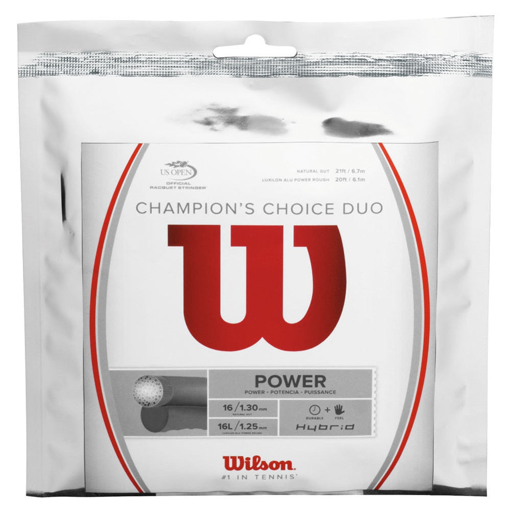 Wilson Champions Choice DUO Tennis String Set – Control the 'T' Sports