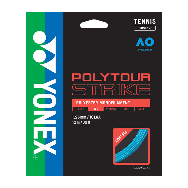 Yonex Poly Tour Strike 17g Blue Tennis String Set