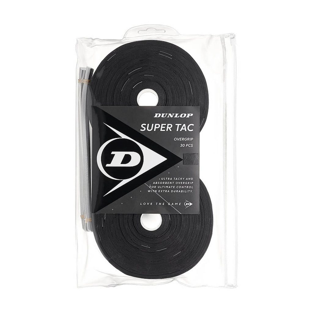 Dunlop Super Tac Pack of 30 Black Tennis Grips