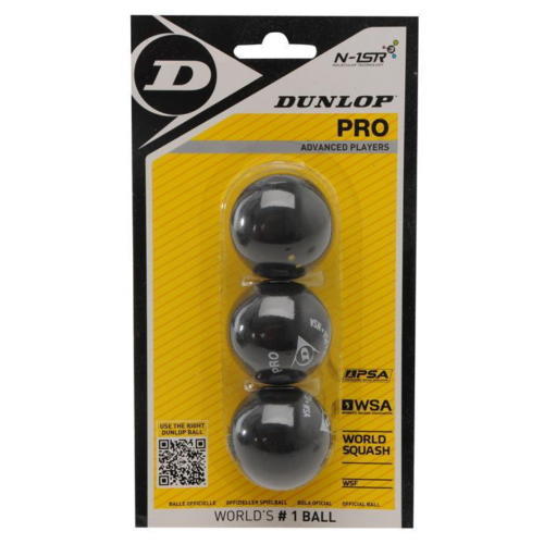 Dunlop Double Yellow 3-Pack Squash Balls