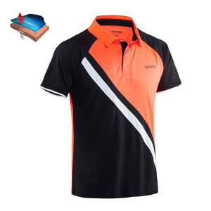 Salming Performance Polo Black/Magma Red