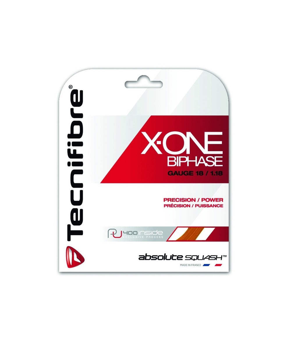 Tecnifibre X-ONE Biphase 18g  Squash String Set/Orange